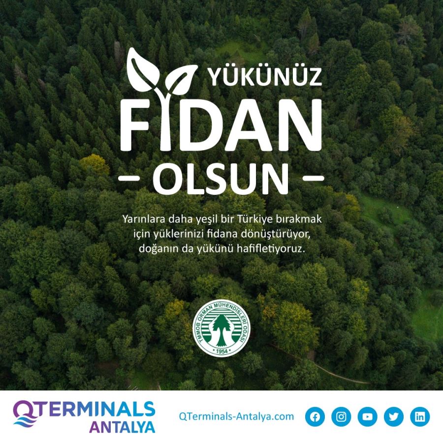QTerminal Antalya’dan müşterileri için 10 bin fidan
