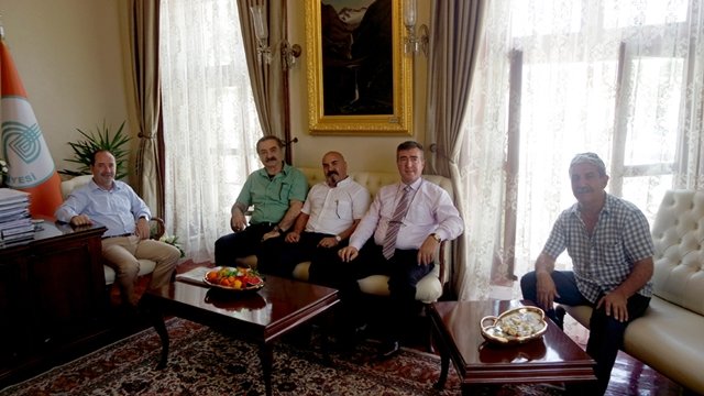 Kırkpınar Ağası Alper Yazoğlu, Başkan Gürkan`ı ziyaret etti
