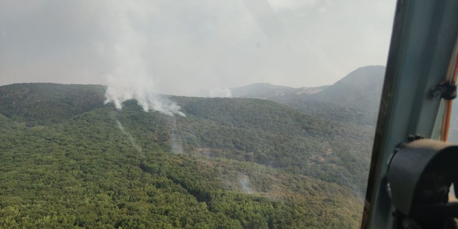 Tunceli’de 2 helikopter ve 1 uçakla yangına müdahale sürüyor 