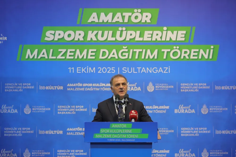 İBB’DEN AMATÖR SPOR KULÜPLERİNE 100 MİLYON LİRALIK MALZEME DESTEĞİ 